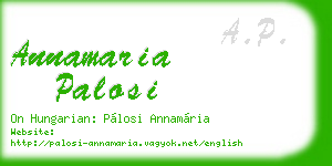 annamaria palosi business card