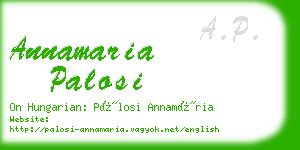 annamaria palosi business card